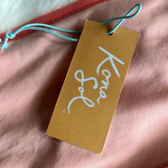 🆕Kona Sol Women’s Bikini Bottom Checkered Coral Pink Color Size 3X - Picture 5 of 10